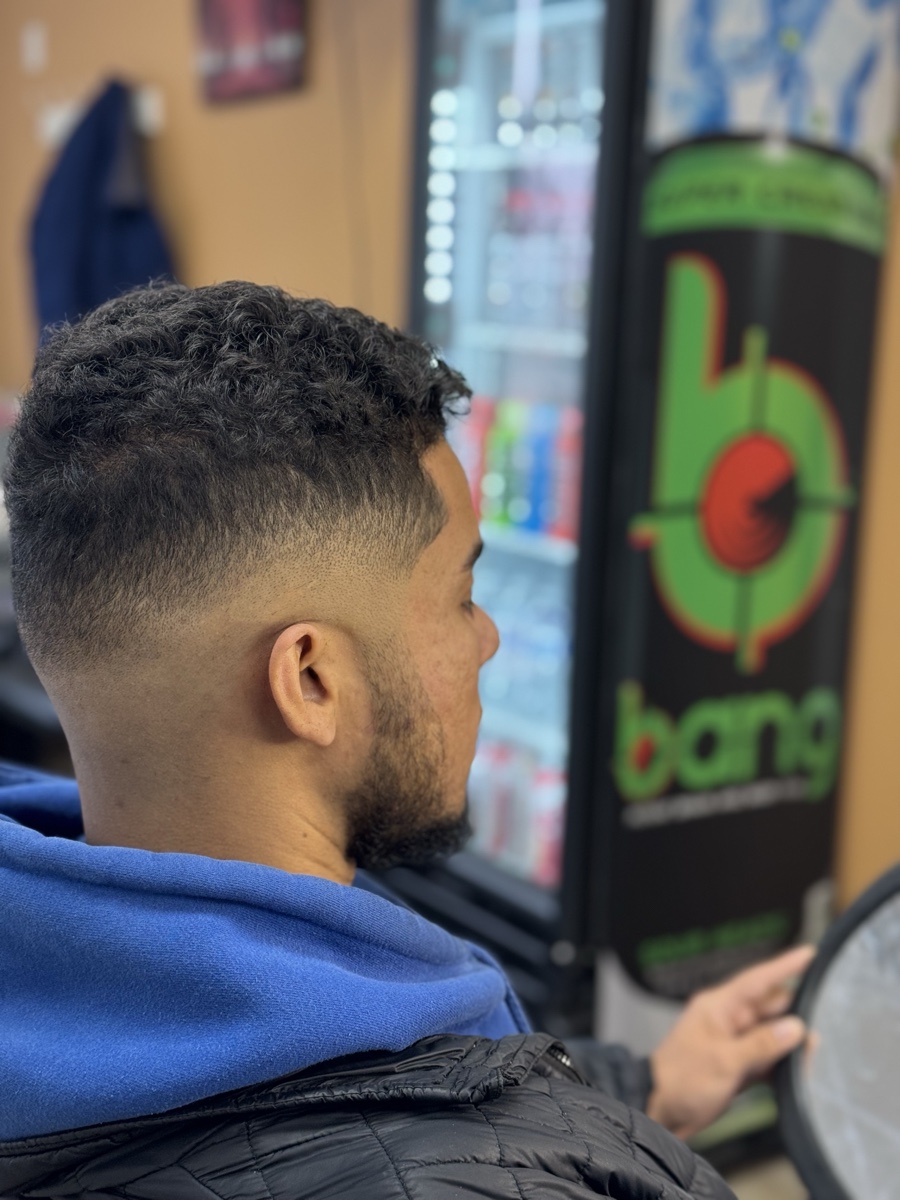 Curly top with skin fade