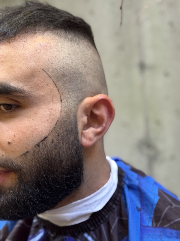 Polished fade with textured top